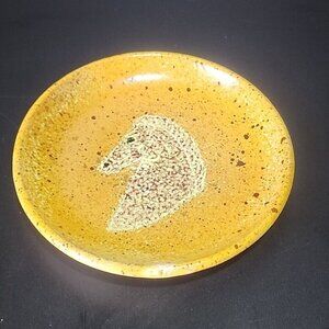 Alfaraz Spain Pottery Signed Plate Horsehead 5.25 Inches
